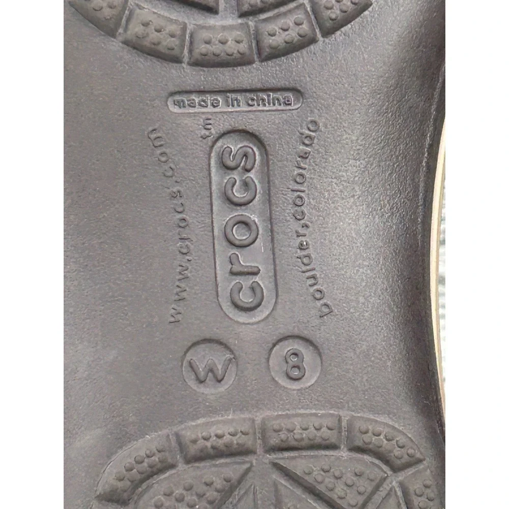 Crocs Mary Jane Flats Dark Brown Women Size 8 Comfort‎ Casual Shoes